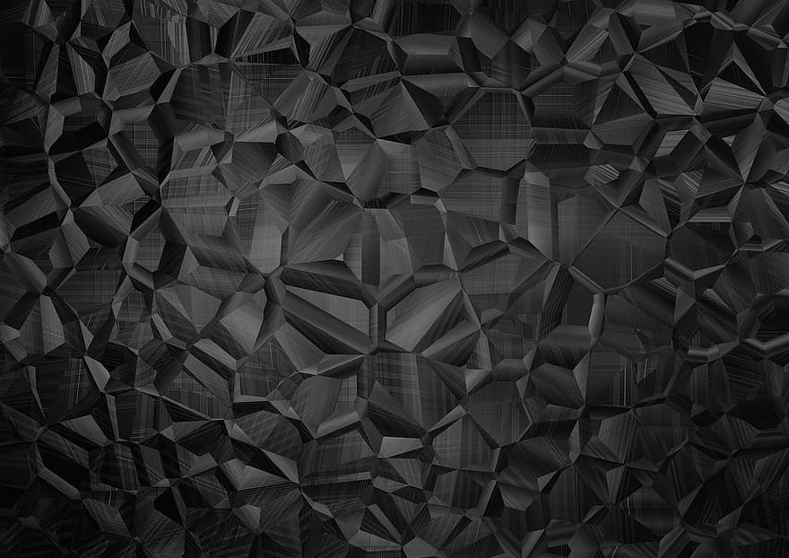 abstrakt, polygon, svart, hvit, grå, bakgrunn, teksturer, mønster