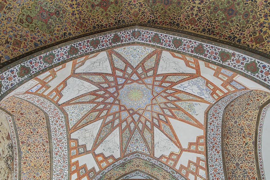 fin have, iran, arkitektur, Kashan, isfahan provinsen, iransk arkitektur, turistattraktion, mønster, dekoration, kulturer, mosaik