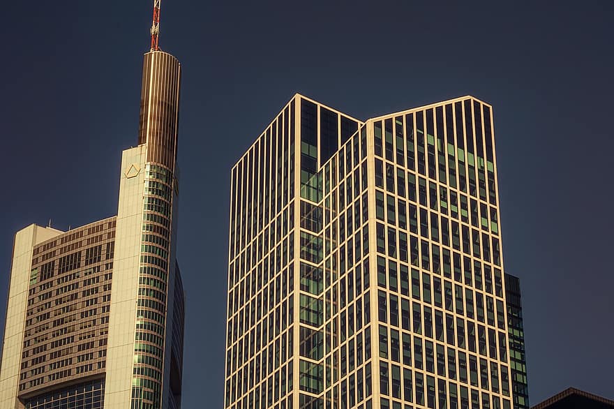 Frankfurt, Deutschland, Wolkenkratzer, Gebäude, die Architektur, städtisch, Metropole