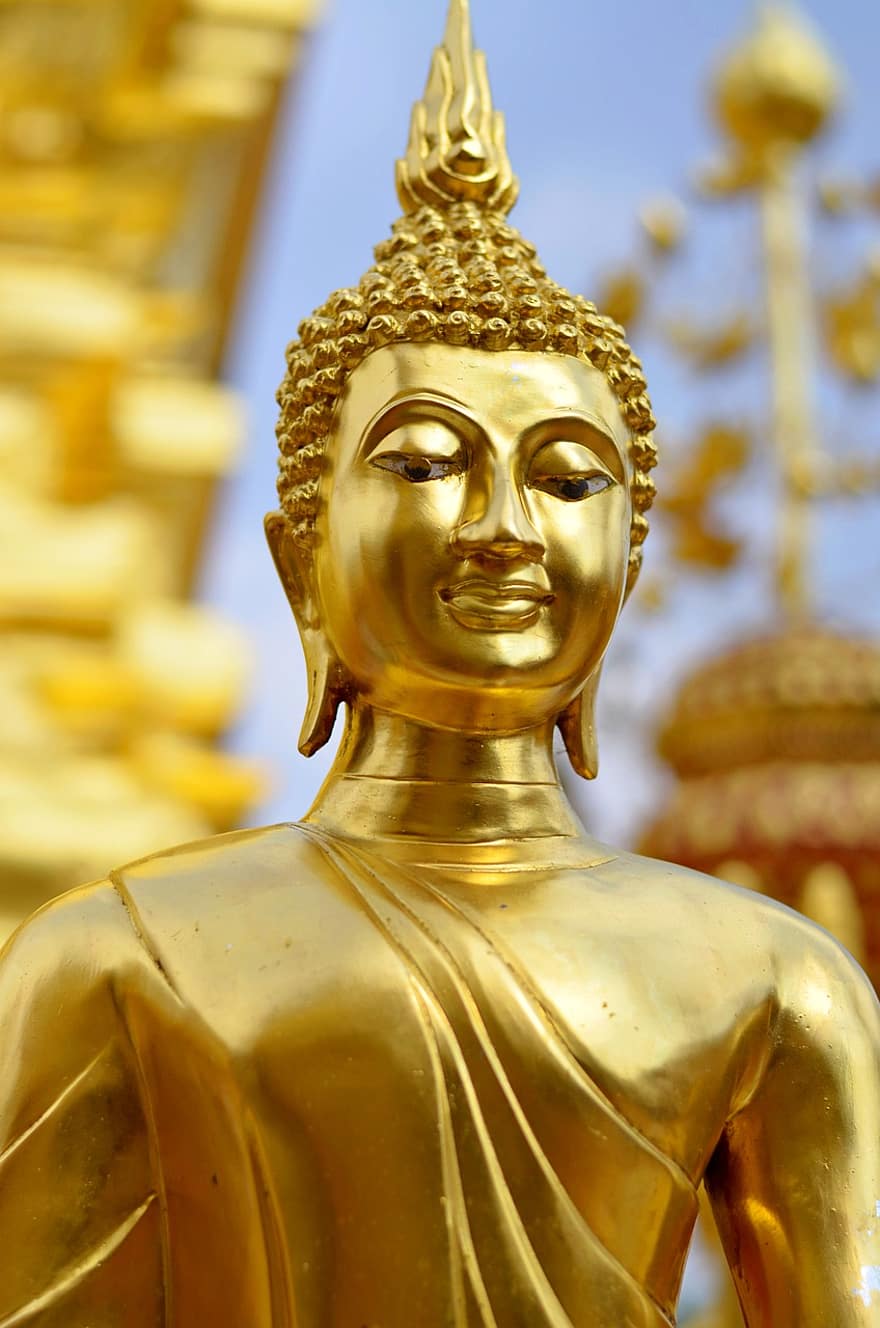 Budda, statua, monumento, buddismo, tempio, religione, scultura, Tailandia, Asia, asiatico, meditazione