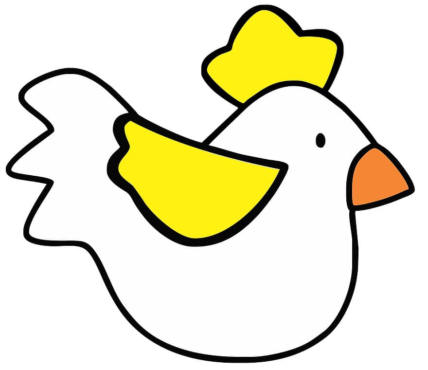 ocell, pollastre, joguina, Dibuixos animats de nines, animal, granja, gallina, menjar, blanc, aus de corral, ploma