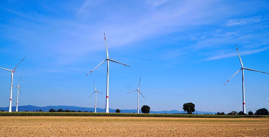 Windräder, Windmill, Air, Energy, Power, Field, Landscape