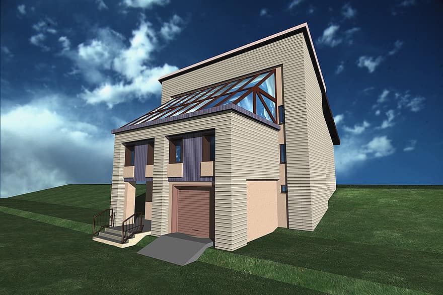 House, Cottage, 3d-model, Amount, Project, Arhitekrtura, Building