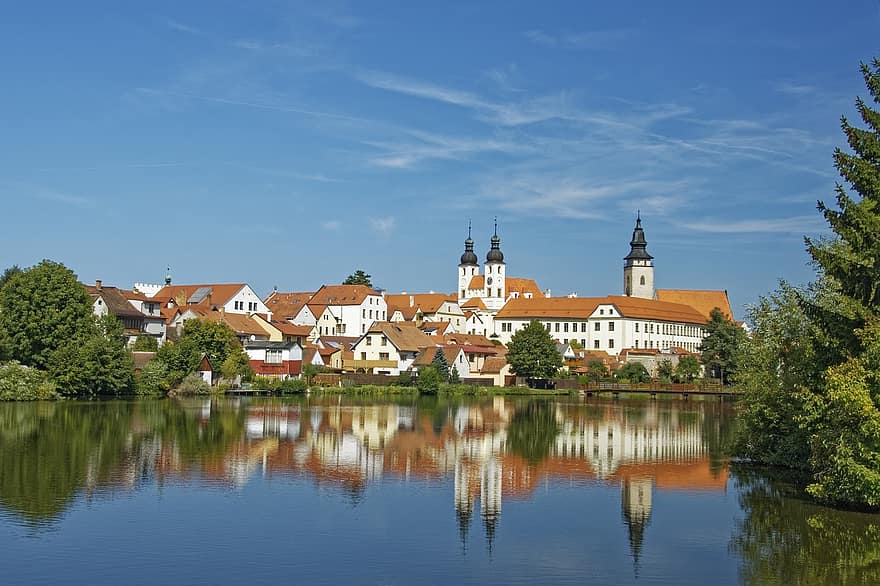 Tsjekkisk Republikk, teltsch, Telč, Moravia, by, historiske sentrum, historisk, UNESCOs verdensarvliste, verdensarv, unesco, bygning
