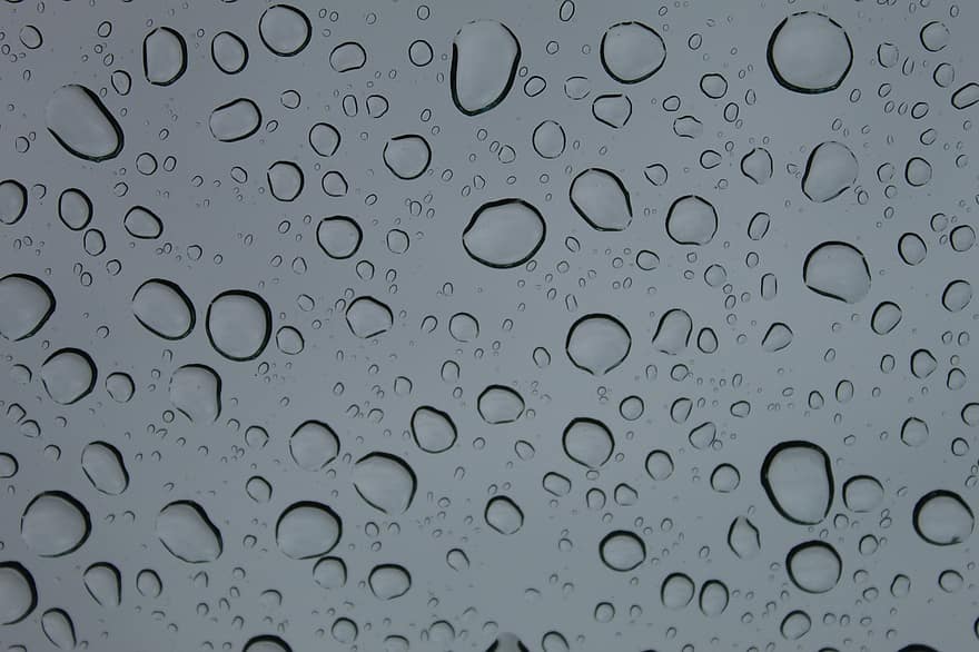 Raindrops, Wet, Window, Rain, Water, Water Droplets, Glass, Vehicle, Car, Ford, Texture