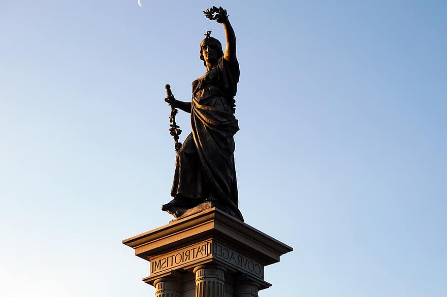 estátua, monumento, patriotismo, revolução texas, Galveston