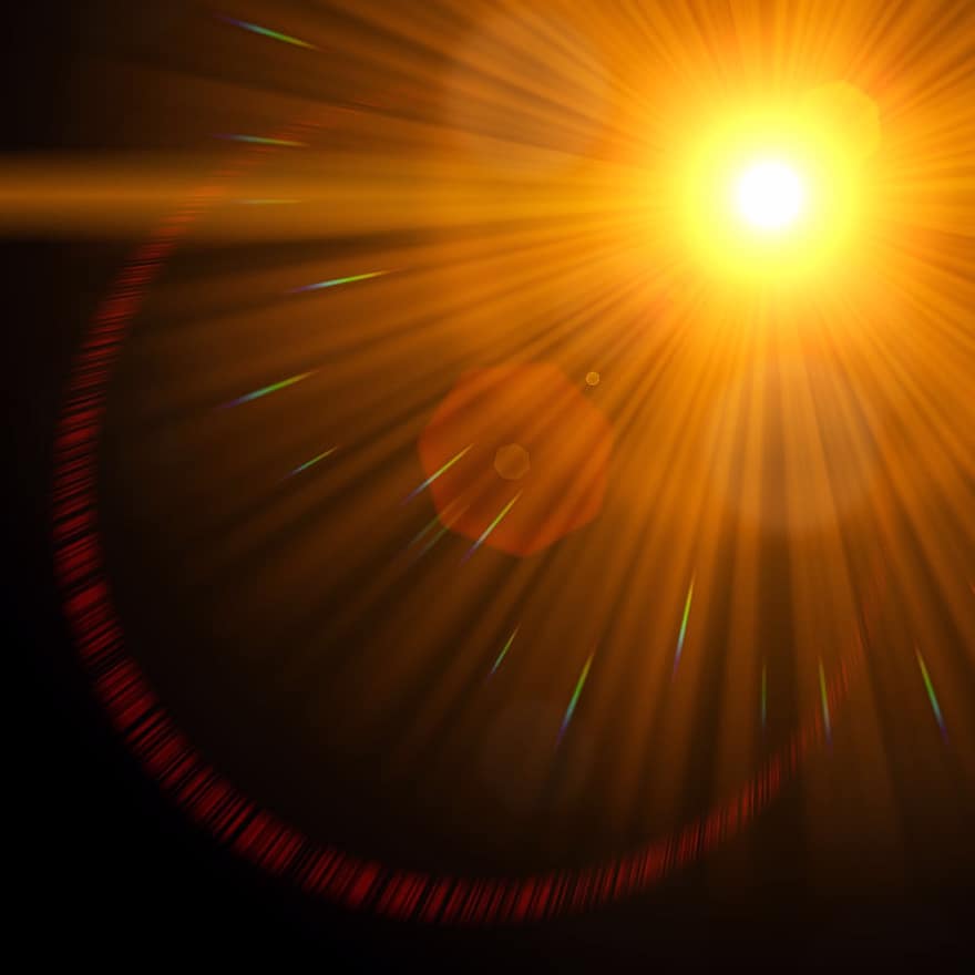Graphic, Abstract, Lens Flare, Light, Gloss, Shimmer, Form, Luminous, Star, Digital, Created