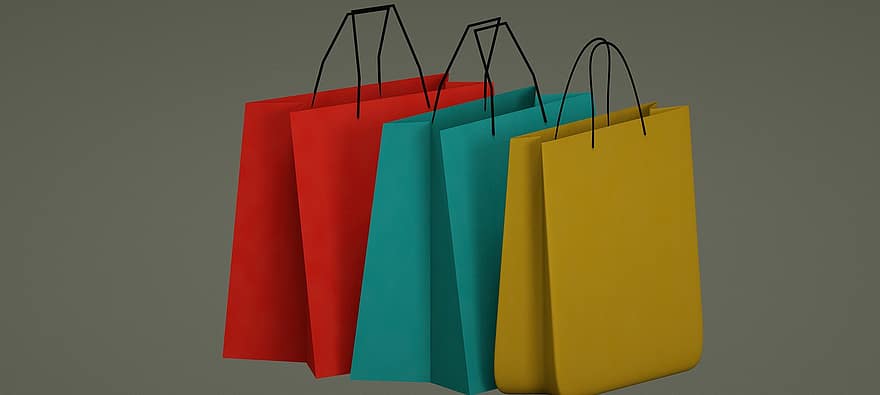 sacs à provisions, sac, achats, sac de transport, acheter, sac de courses, papier, conception, rouge, des sacs