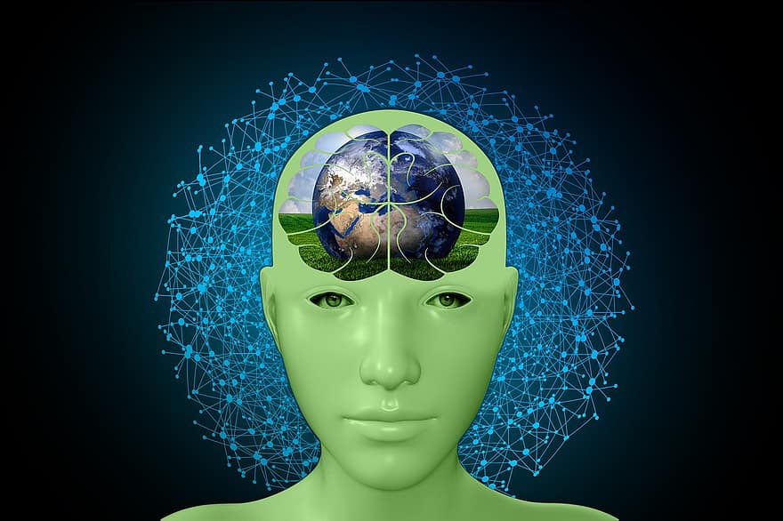 inteligență artificială, creier, gândire, informatică, tehnologie, calculator, inteligent, placă de circuit, informație, date, microprocesor