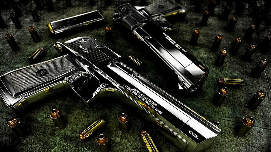 geweren, wapens, bullets, maffia, pistool, handgeweer, geweld, gevaarlijk