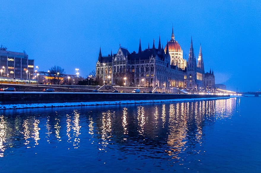 City, Travel, Tourism, Exploration, Budapest, Hungary, Danube, Building, River, Destination, famous place