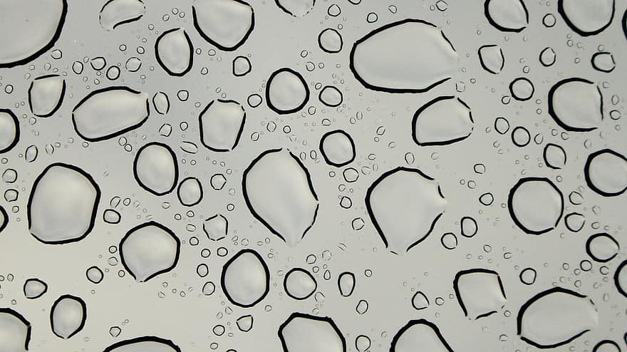 chuva, pingos de chuva, líquido, molhado, agua, tempestade, automóvel, janela, superfície, gotas, gotas de agua