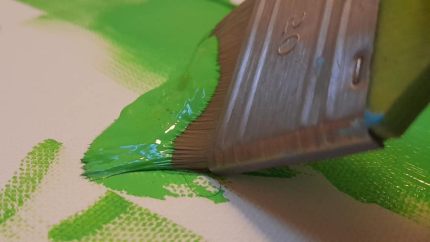Cepillo de pintura, Art º, creatividad, verde, color