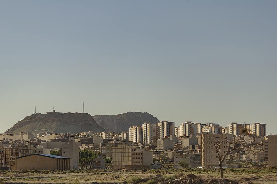 อิหร่าน, Qom, เมือง, สิ่งปลูกสร้าง, ตึกระฟ้า, ตัวเมือง, ในเมือง, ภูมิประเทศ, cityscape, สถาปัตยกรรม, ภายนอกอาคาร