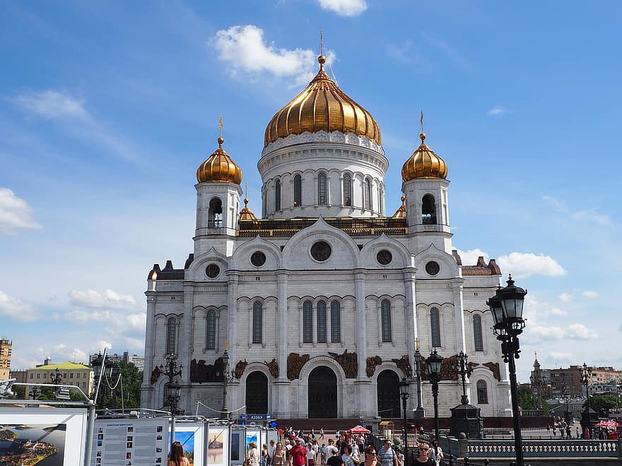 Cathedral Of Christ The Saviour, Church, Cathedral, Temple, Chapel, Stroll, Religion, Christianity, Orthodoxy, Sky, Clouds