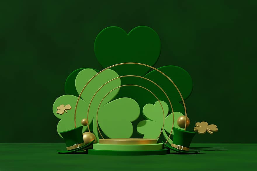 Shamrock, Saint Patrick's Day, Holiday, Season, Green, Clover, Symbol, green color, grass, vector, illustration