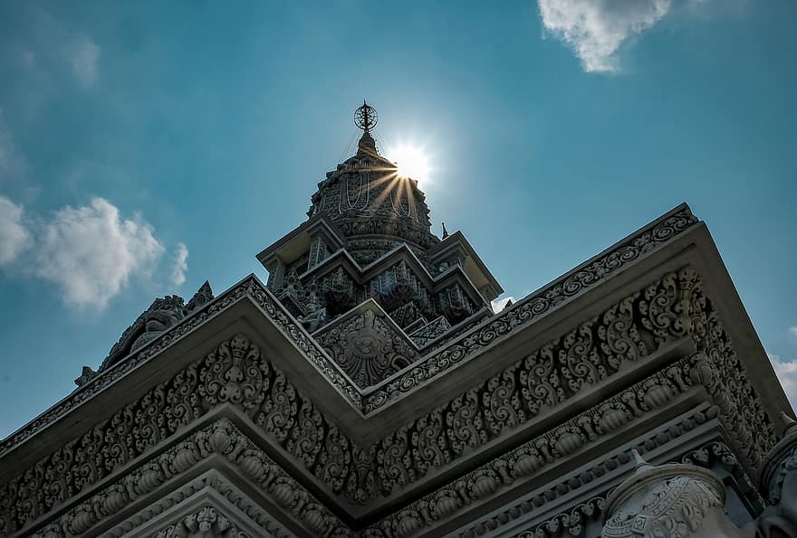 tinning, pagoda, kultur, reise, arkitektur, Kambodsja