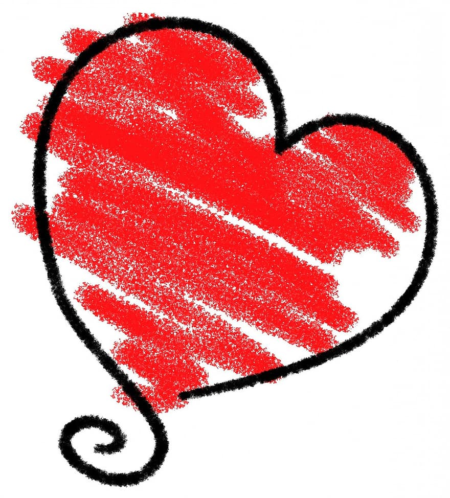 formes, rouge, cœur, amour, Valentin