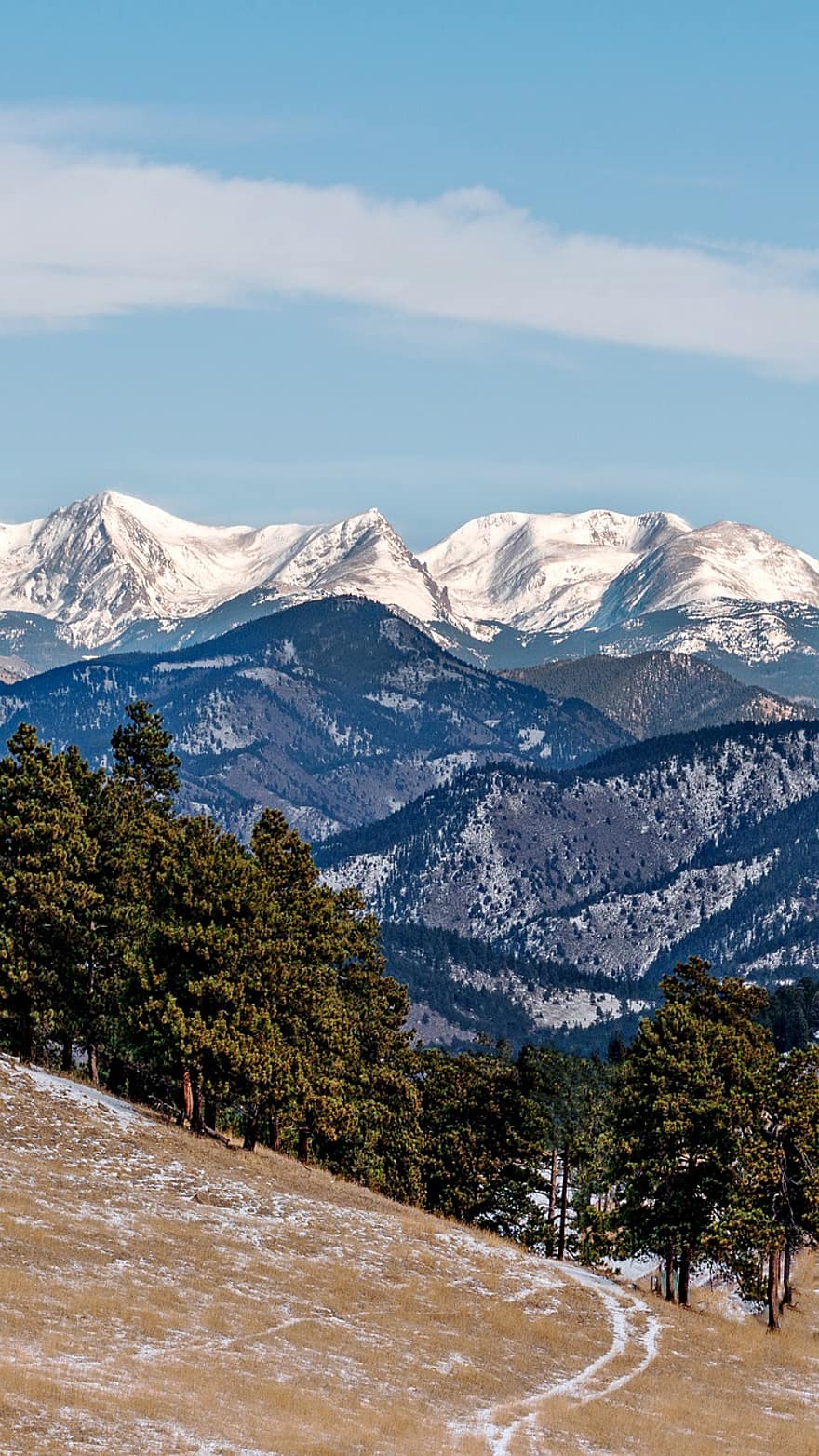 fjellene, Rocky Mountains, colorado, falle, vinter, snø, scenisk, natur, landskap, fjell, steinete
