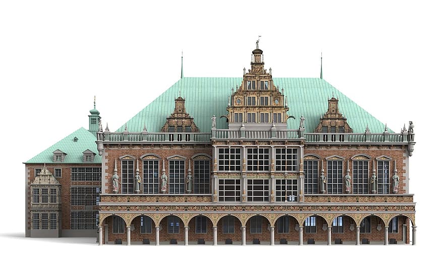 Bremen, Ajuntament, cúpula, arquitectura, edifici, Església, llocs d'interès, històricament, atracció turística