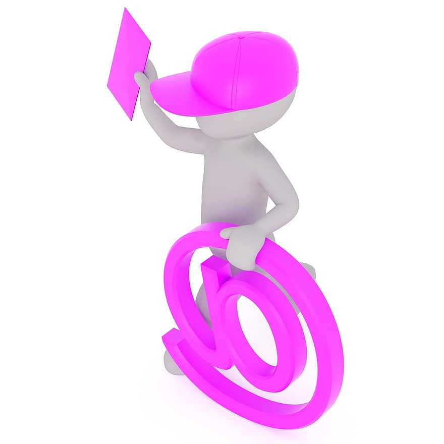 Internet, Email, Characters, Separation Characters, White Males, Letters, Send, Post, Deutsche Post, Real, Communication