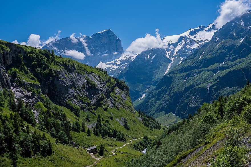 montanhas, alpino, panorama, caminhada, Visão, Suíça, cimeira, panorama alpino, cadeia de montanhas, Pico da montanha, Engelberg