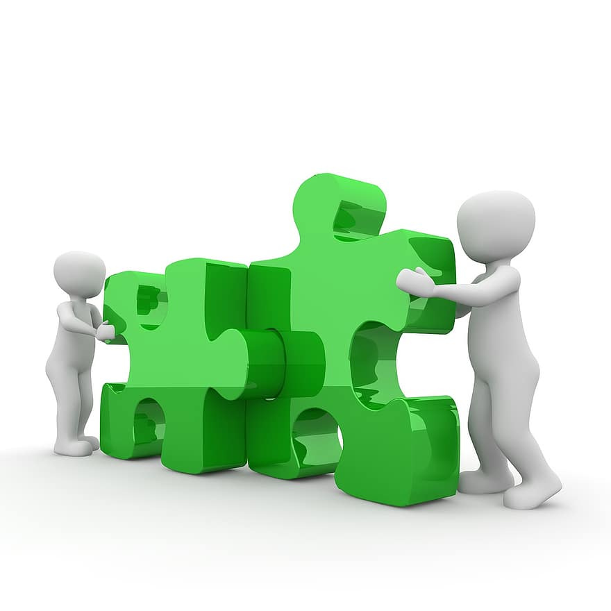 Puzzle, Zusammenarbeit, Partnerschaft, zusammen, Mannschaft, Zusammenspiel, Strategie, Kooperationen, verbinden