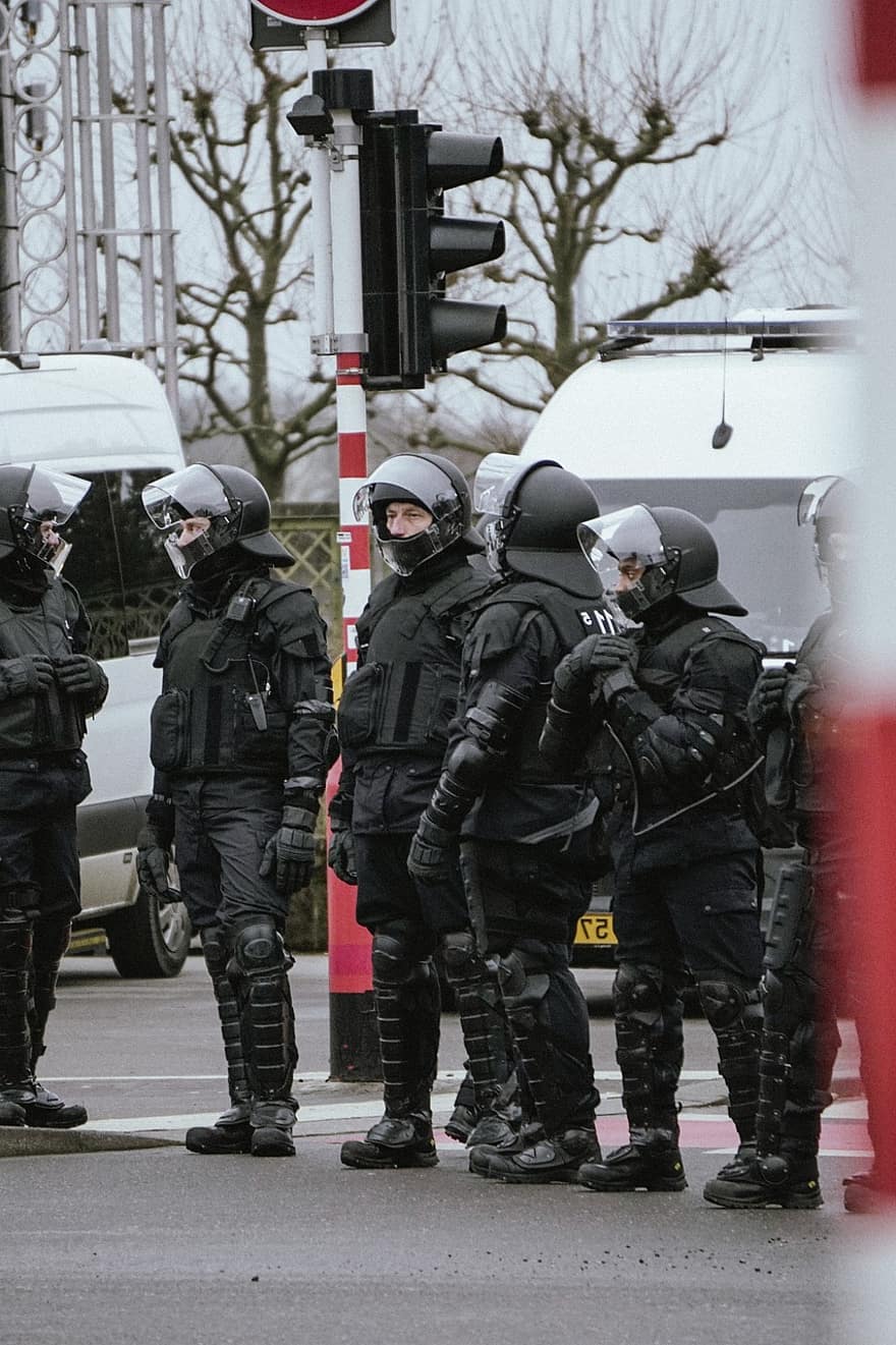 policija, protestuoti, Liuksemburgas, demonstracija