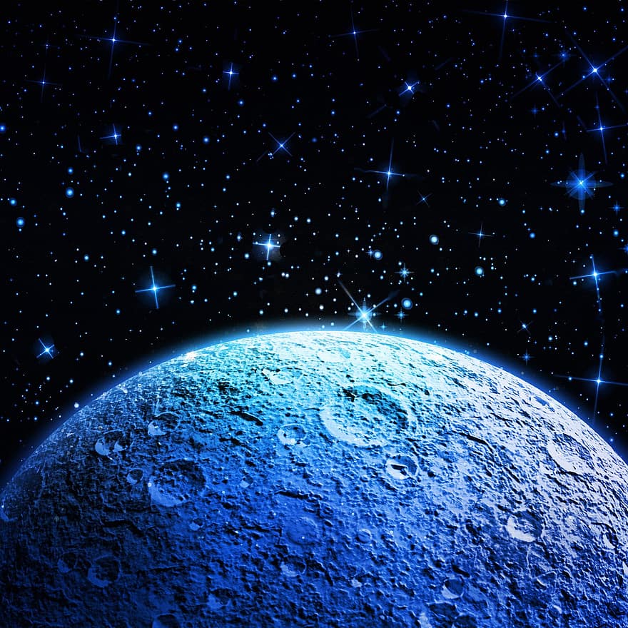 hold, bolygó, csillagok, tér, galaktika, csillagászat, világegyetem, éjszaka, csillagkép, földgolyó, tudomány
