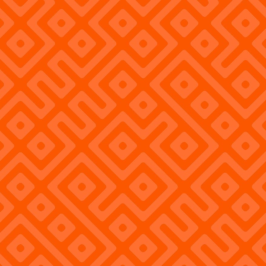Seamless, Pattern, Design, Tiling, Repeating, Repetitive, Shapes, Abstract, Background, Orange, Geometric