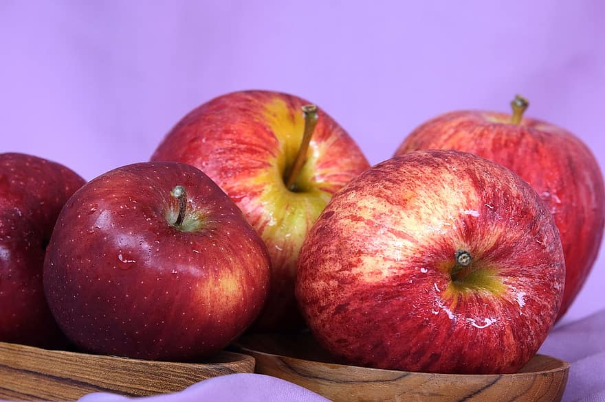 maçã, fruta, saudável, frescura, Comida, fechar-se, maduro, Alimentação saudável, orgânico, comida vegetariana, madeira