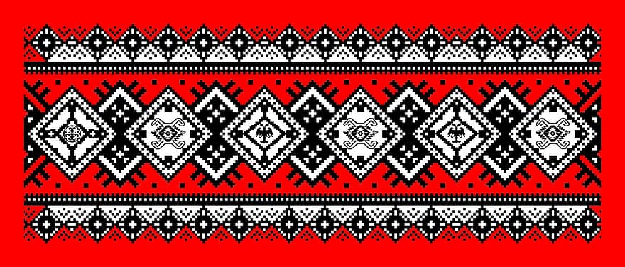 Serbie Art Décoration, modèle, style, rétro, broderie, textile, en tissu, marge, ancien