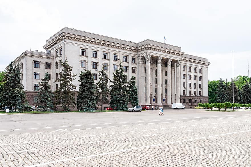 Odessa, Bâtiment des syndicats, Ukraine, architecture, endroit célèbre, extérieur du bâtiment, structure construite, paysage urbain, Voyage, tourisme, l'histoire