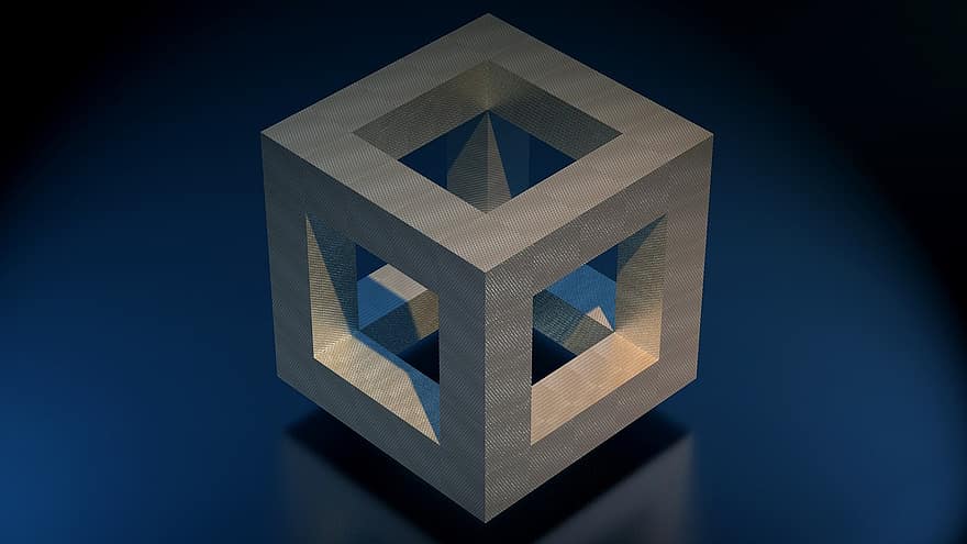 kocka, Blokk, nyisd ki, geometria, üreges test, tér, 3. dimenzió, háromdimenziós