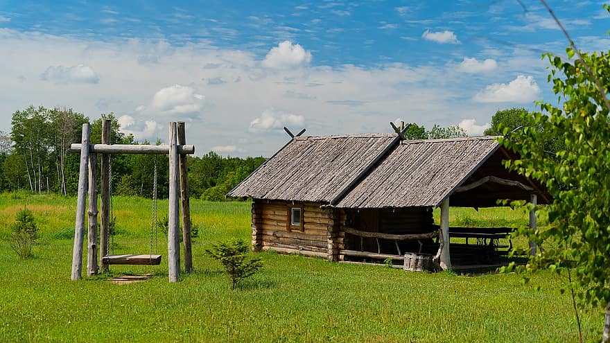 centre recreatiu, campament d'estiu, granja, caseriu, poble, cases antigues, Rússia, Ucraïna, Campament Sleepaway, masia