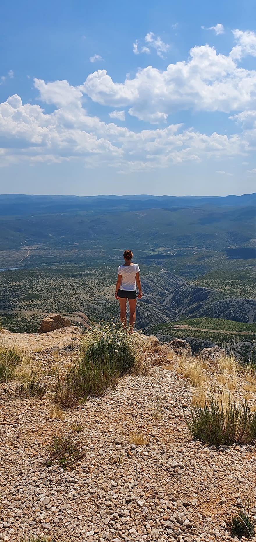 Mountaintop, Travel, Woman, Peak, Summit, Mountains, Croatia, Vacation, Adventure, Relaxation, Landscape