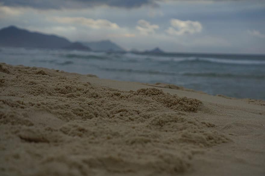 pasir, pantai, laut, musim panas, garis pantai, liburan, gelombang, air, biru, latar belakang, pemandangan