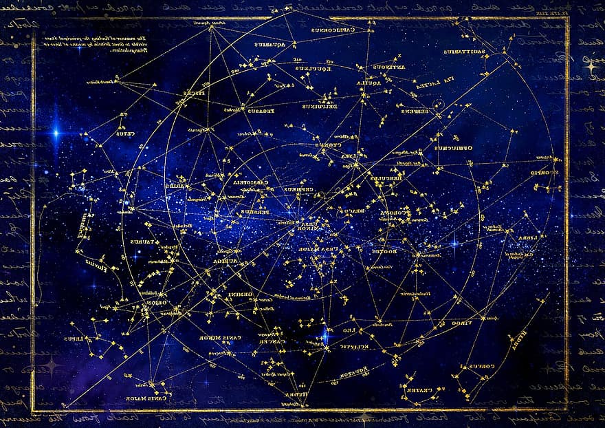Carte Étoile, L'étoile principale, Royaume-Uni, salutation, carte de voeux, Alexandre Jamieson, vieux, ancien, constellations, antique, Atlas des étoiles