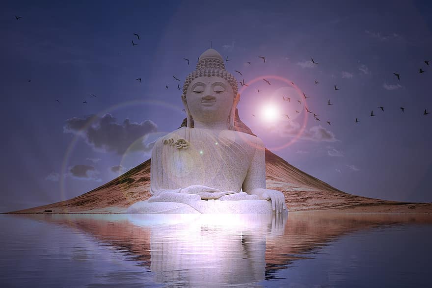 Buddha, mystinen, hengellinen, meditaatio, zen, patsas, hengellisyys, veistos