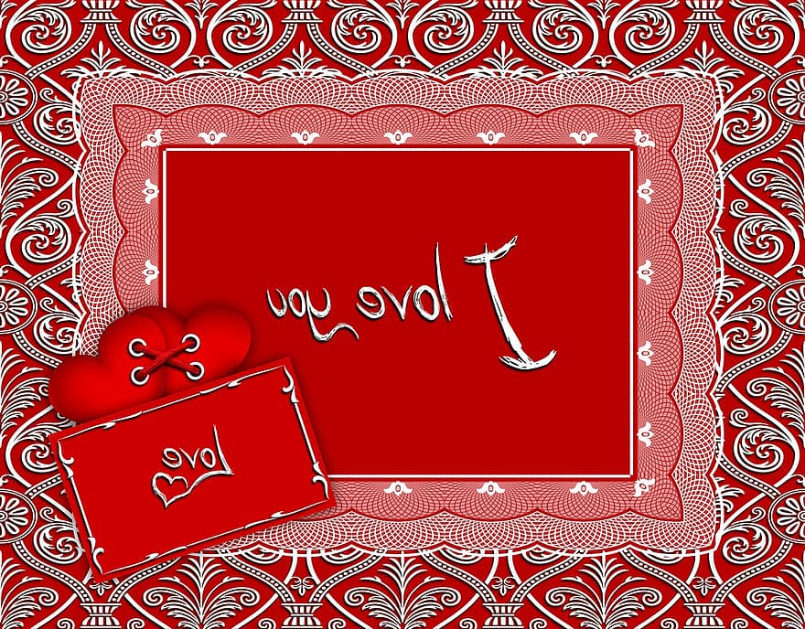 card, Tu iubesti, dragoste, romantic, textură, motiv, culoare, roșu