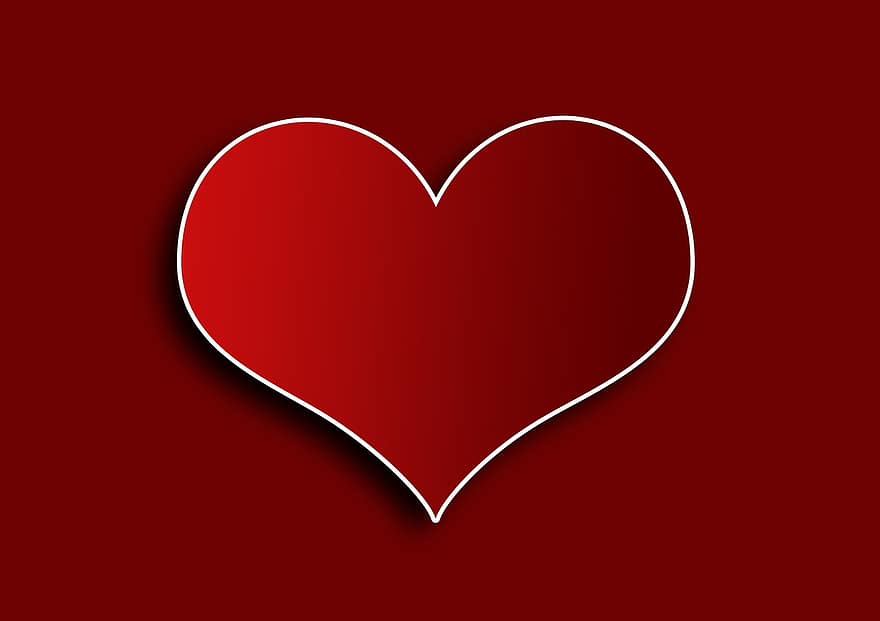 corazón, amor, día de San Valentín, tarjeta de felicitación, fondo