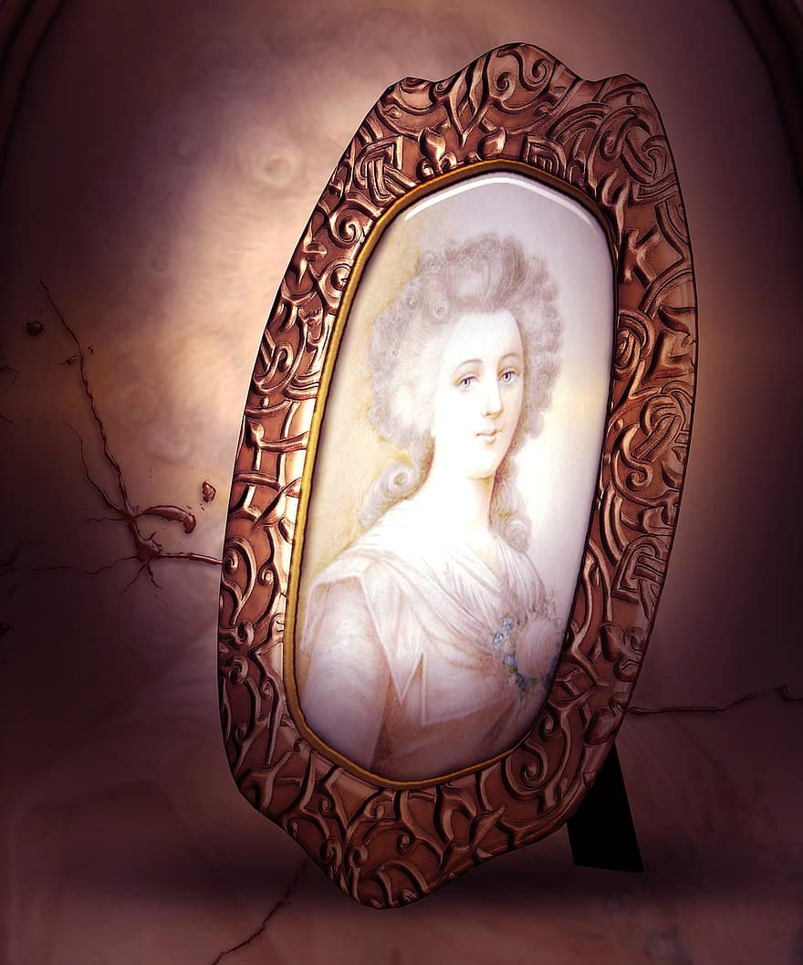 Heirloom, Old Photo, Cameo, Vintage, Antique, Photo, Woman, Face, Frame, Aged, Female