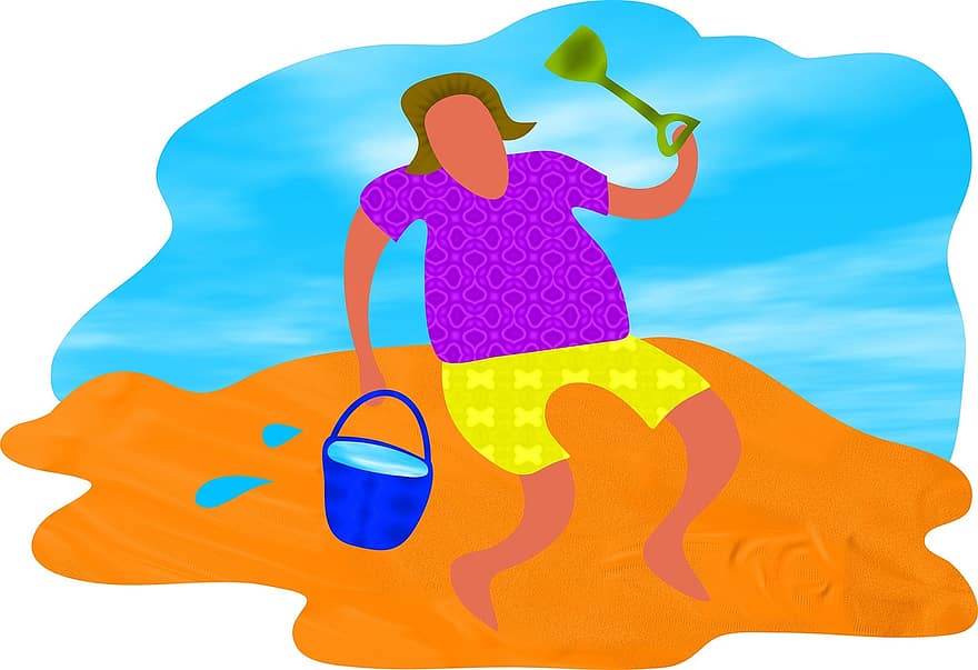People, Person, Youth, Kids, Life, Lifestyle, Cartoon, Beach, Sand, Recreation, Leisure
