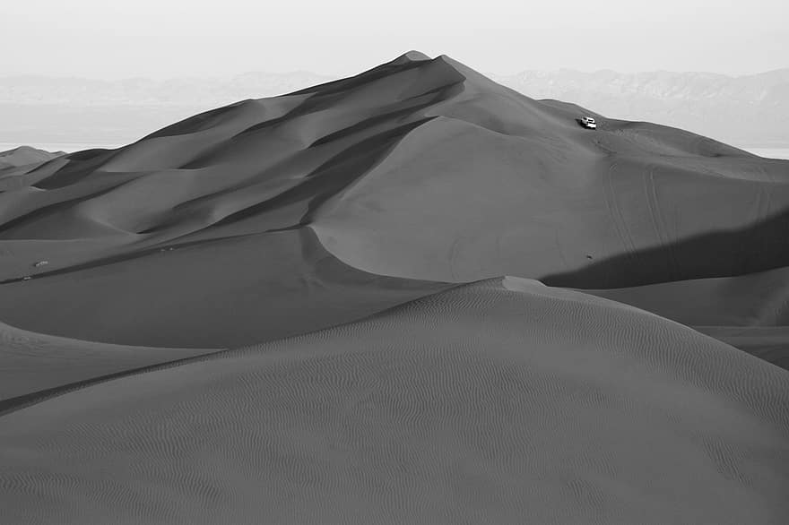 deserto, viagem, carro, terra, ao ar livre, areia, duna de areia, panorama, montanha, terreno extremo, seco