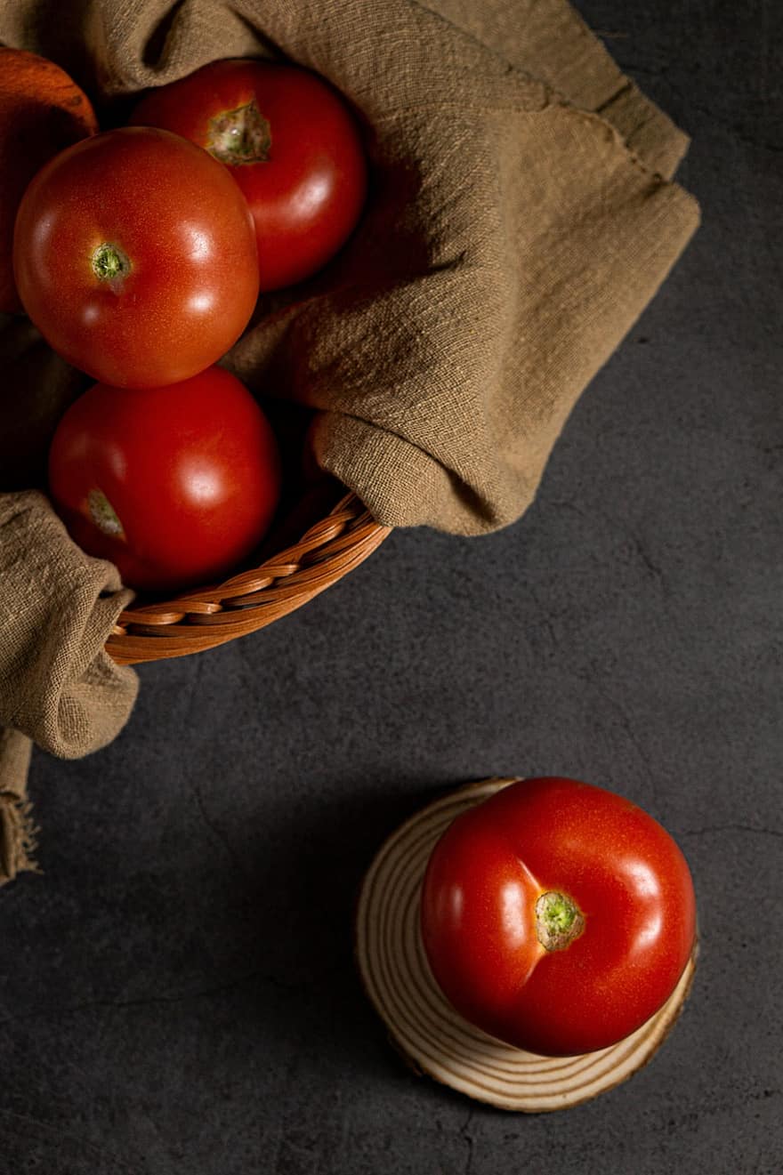 Tomaten, Obst, Lebensmittel, Gemüse, Korb, gesund, Ernährung, organisch, produzieren, Tomate, Frische
