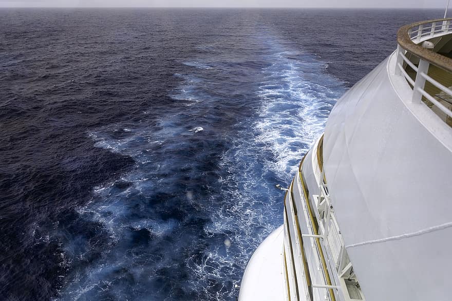 cruzeiro, mar, oceano, navio, barco, agua, azul, céu, embarcação, panorama, horizonte