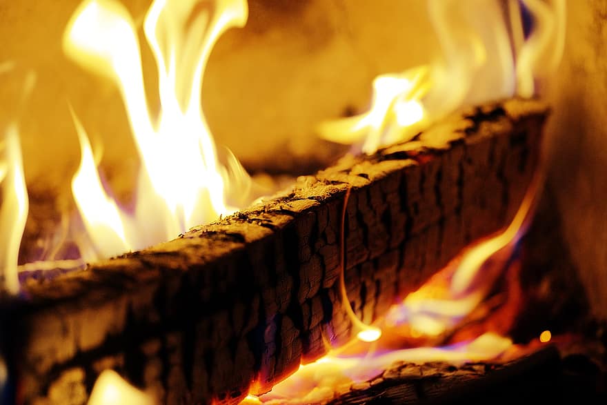 lò sưởi, ngọn lửa, gỗ, than hồng, củi, đốt cháy, nhiệt, nóng bức