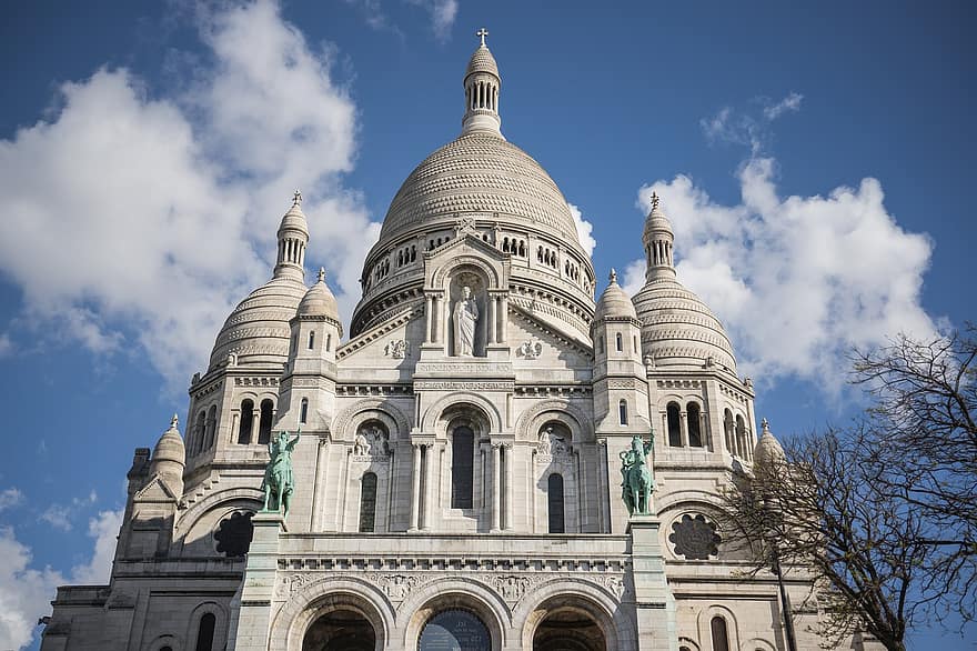 Montmartre, Sacre Coeur, France, Paris, Travel, Landmark, Europe, Building, Architecture, Church, Dom