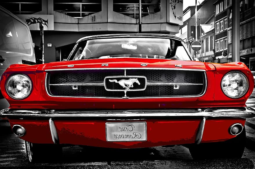 Car, Mustang, Vintage, Drive, Ford, Vintage Car, Retro, Classic Mustang, old-fashioned, chrome, transportation