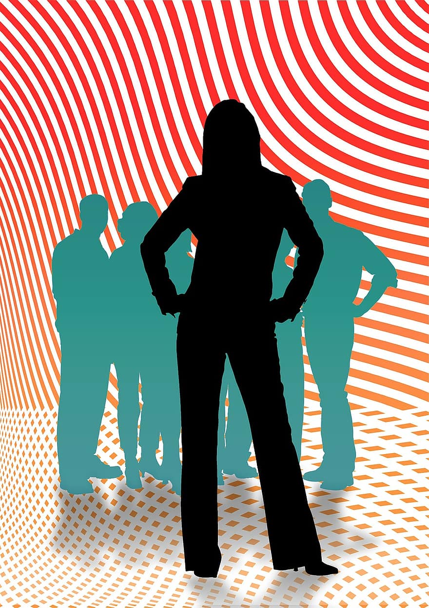 Woman, Group, Silhouette, Rate
